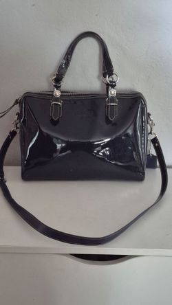 Coach Navy Patent Leather Satchel