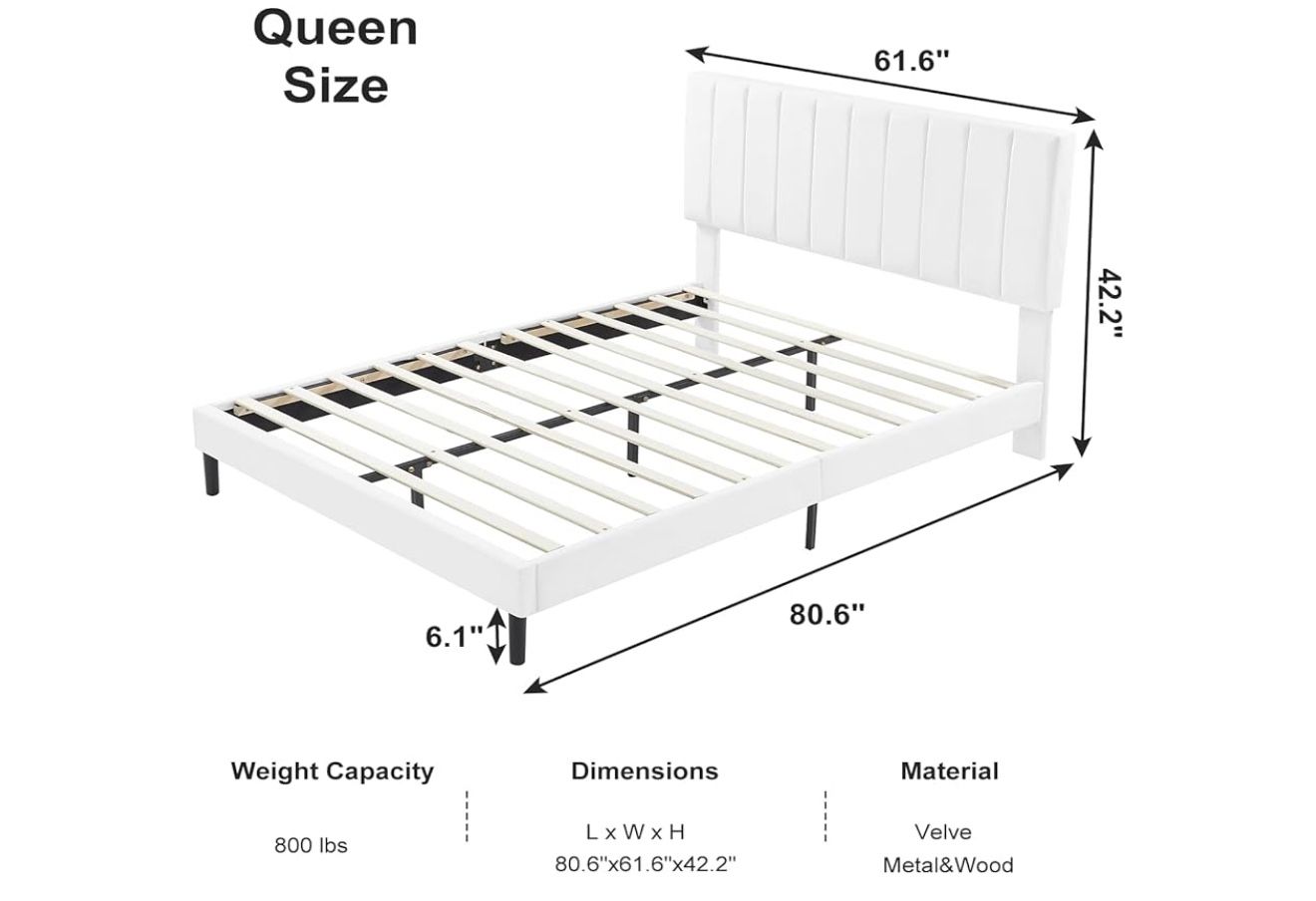 Like New White Bed Frame
