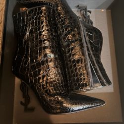 Saint Laurent Opyum patent leather booties
