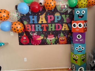 Free Little Monster Bday Decorations