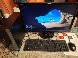 Dell Windows 10  Pro Computer | Intel Core i5 | 16GB RAM | 22" Asus  Monitor + Keyboard/Mouse & Web Cam