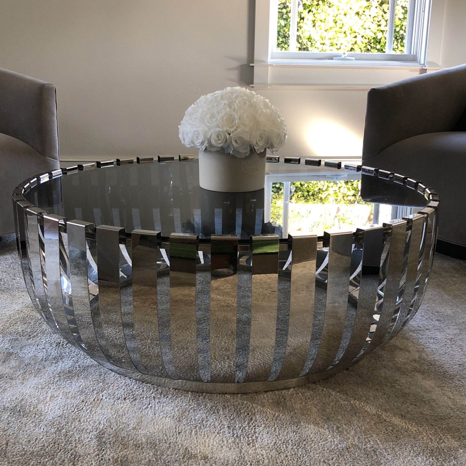 Mitchell Gold + Bob Williams Vega Cocktail Table - Polished Stainless Steel