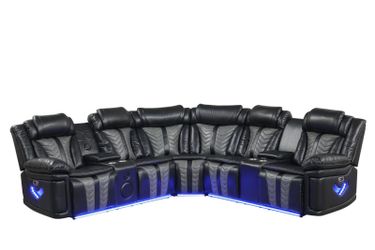 Seccional Reclinable Led Electrico