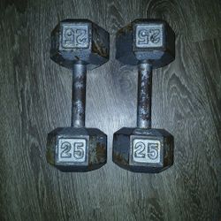 25 Pound Dumbells