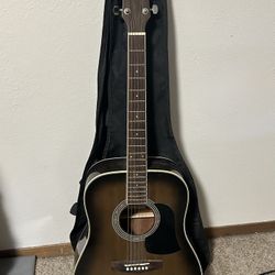 Aria 6 String Guitar With Guitar Bag 