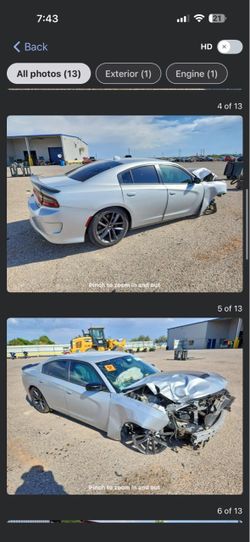 Dodge Charger Sedan – Front End Damage