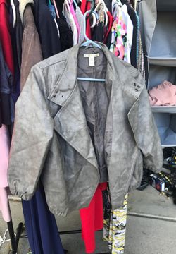 Awesome grey leather jacket