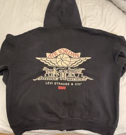 Nike Jordan x Levis Full Zip Hoodie Black large