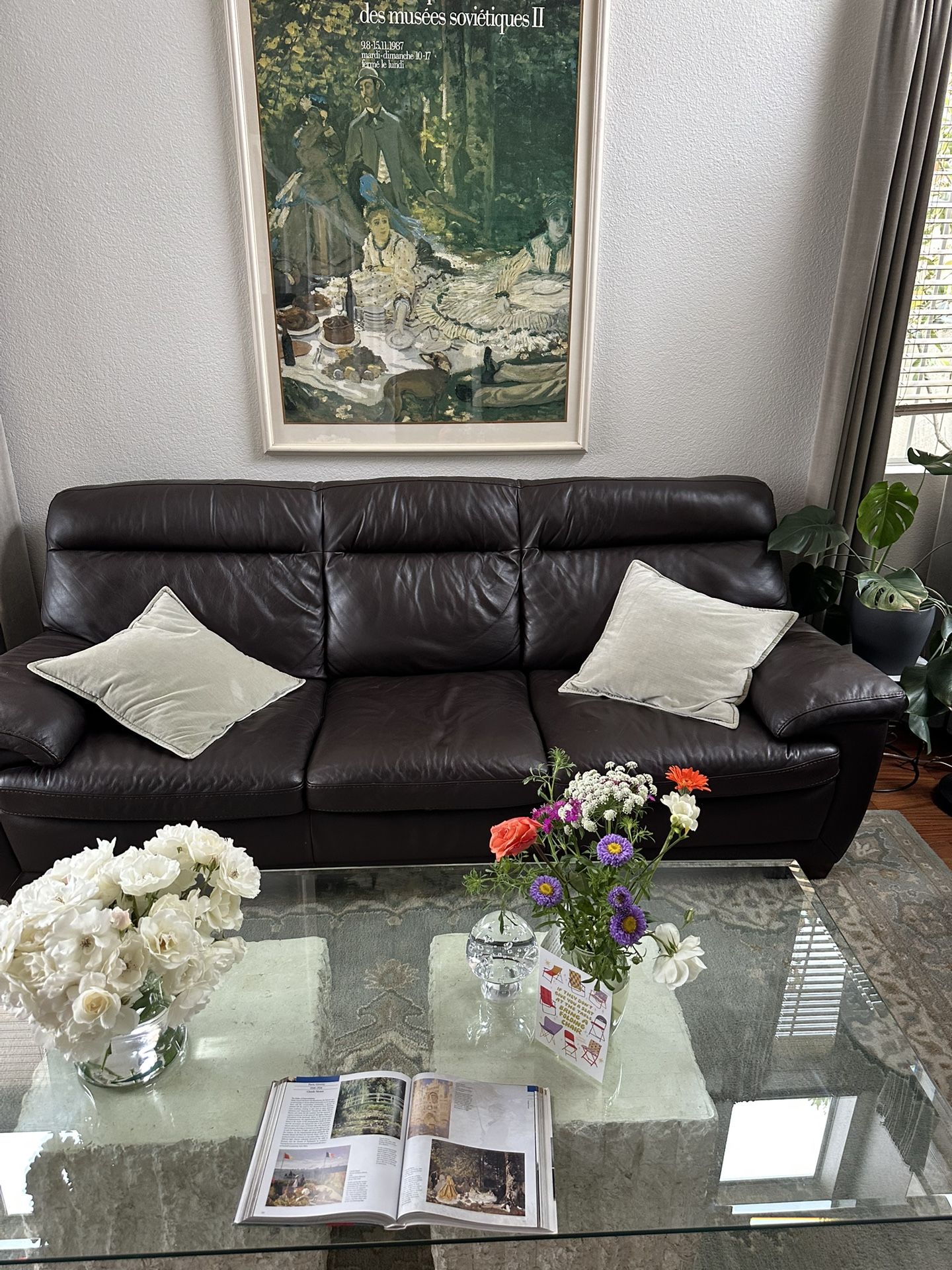Leather Couch and Chair