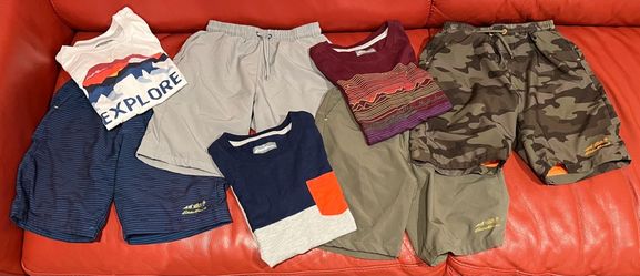 Boys Youth Eddie Bauer Shirt & Shorts Set (Size 7/8)