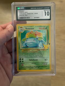 Pokemon Venusaur 25th cgc 10