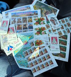 Vintage American postage stamps