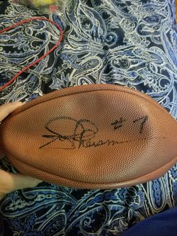 Joe theismann autographed football