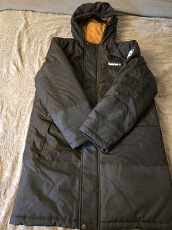 Boys Long Timberland Winter Coat. Size 18-20