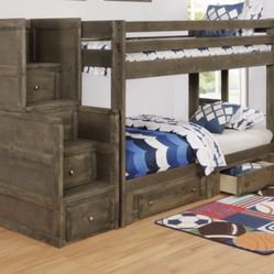 Bunk Beds With Step Drawers 550.00