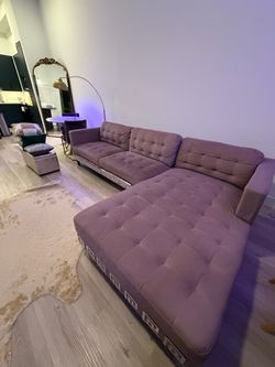 Gray L shape couch - City furnitures