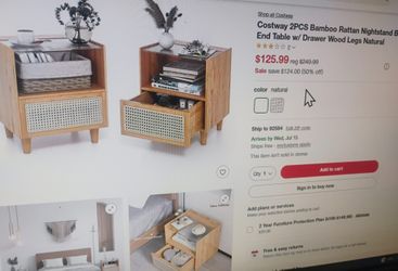 Bedside Nightstand With Drawer