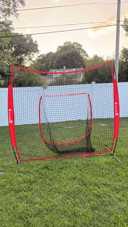 Portable 7x7 ft baseball and softball practice net