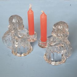 2 Angel Candle Holders