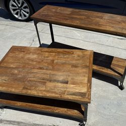 Rustic, Farmhouse Coffee Table And Server. 