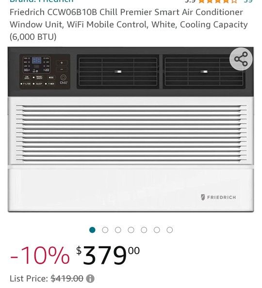 Brand New Friedrich Air Conditioner, 6000 BTU - Not Negotiable!