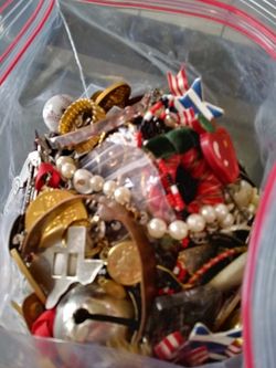 Bag of jewelry parts for crafts/wear