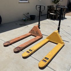 Pallet Jacks Asking 250 For The Yellow One And 200 For The Red One Need Them Gone This Week