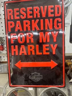 Harley parking sign