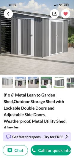 8x6 Metal Shed