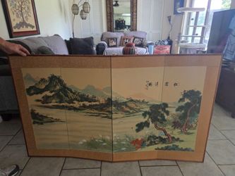 Vintage large Oriental panel