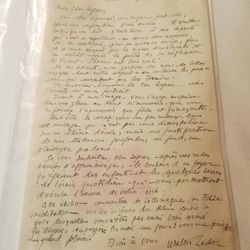 1949 French Letter: Post War Feelings By French Author (Transcibed)