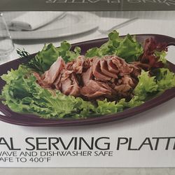 Oval Serving Platter 12.5” X 8.6” X 1.5” New