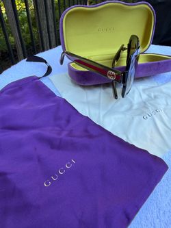 Gucci Designer Sunglasses – Oversized Black GG Logo – Case Included