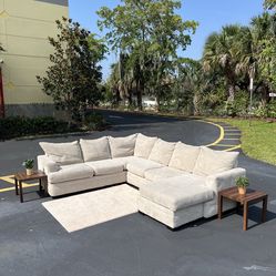 Sectional Couch Sofa - Linen Beige - Rooms To Go