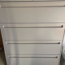 Metal 4 Drawer File Cabinet   53” X 42”
