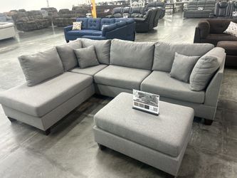 3 Piece Modern Grey Sectional Set✨