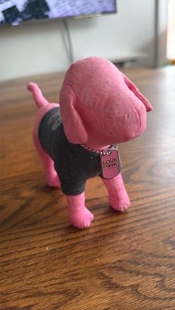 Victoria’s Secret Pink Plush Dog The Pinks Love & Rock N Roll Shirt w/Tags 9”