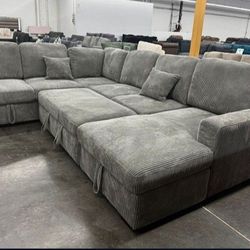✅️✅️4-Piece Convertible Sectional
Sleeper Sofa, Chaise Storage, Sofa Storage & USB Port✅️✅️