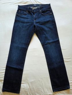 7 For All Mankind Men's Brett Straight Jeans Sz 32x30 - Dark Indigo