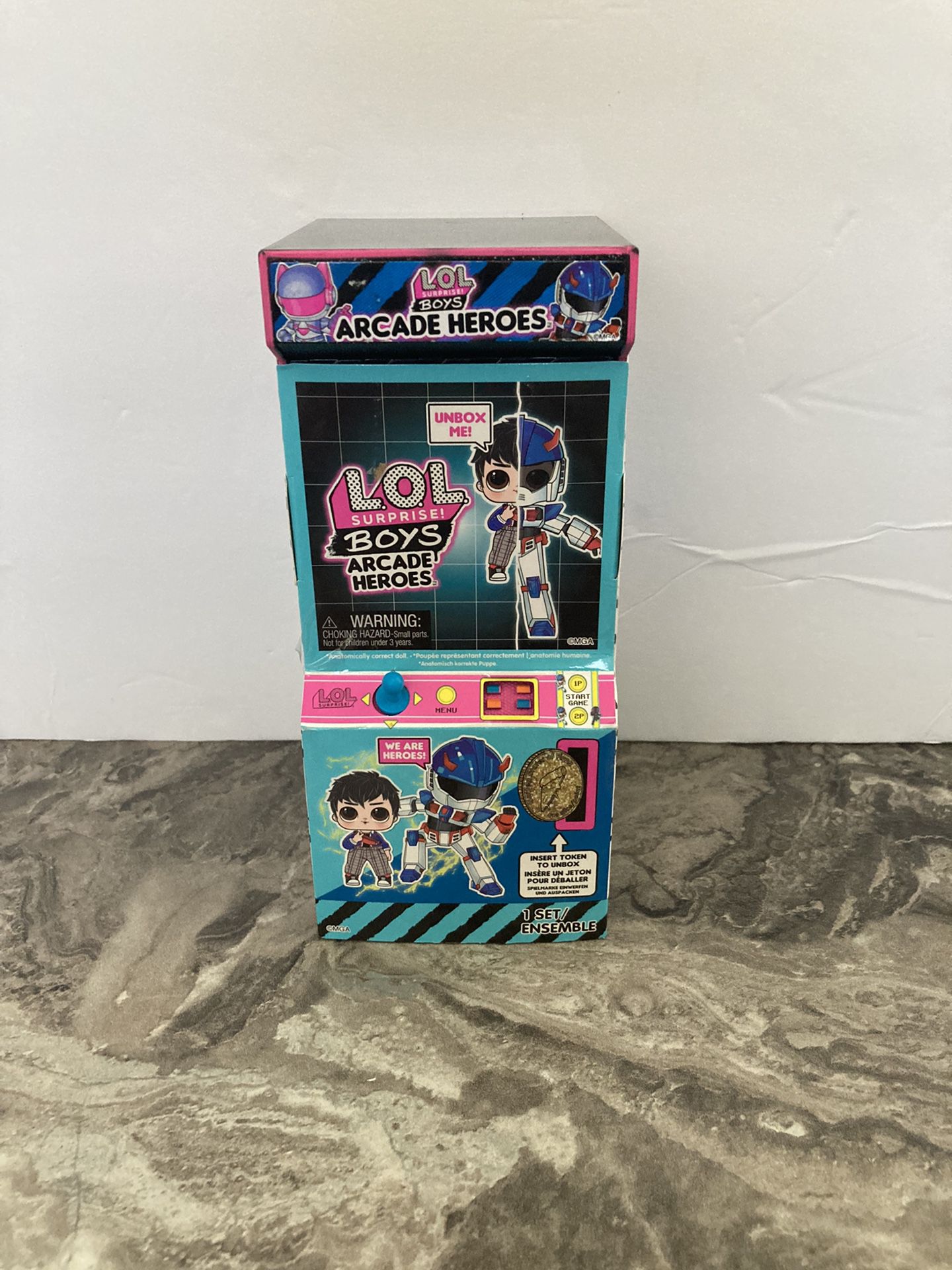 LOL Surprise Boys Arcade Heroes Action Figure Doll with 15 Surprises 