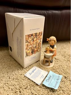 Vintage Goebel M.I. Hummel “Doll Bath” Figurine #319 with Original Box & Papers - Excellent Conditio