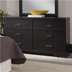 Nice black dresser with mirror!