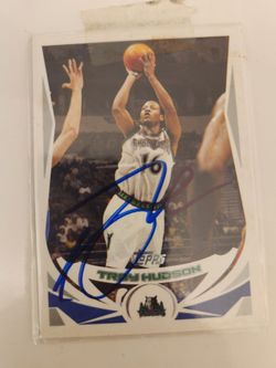 Troy Hudson Topps Signed Basketball Card
