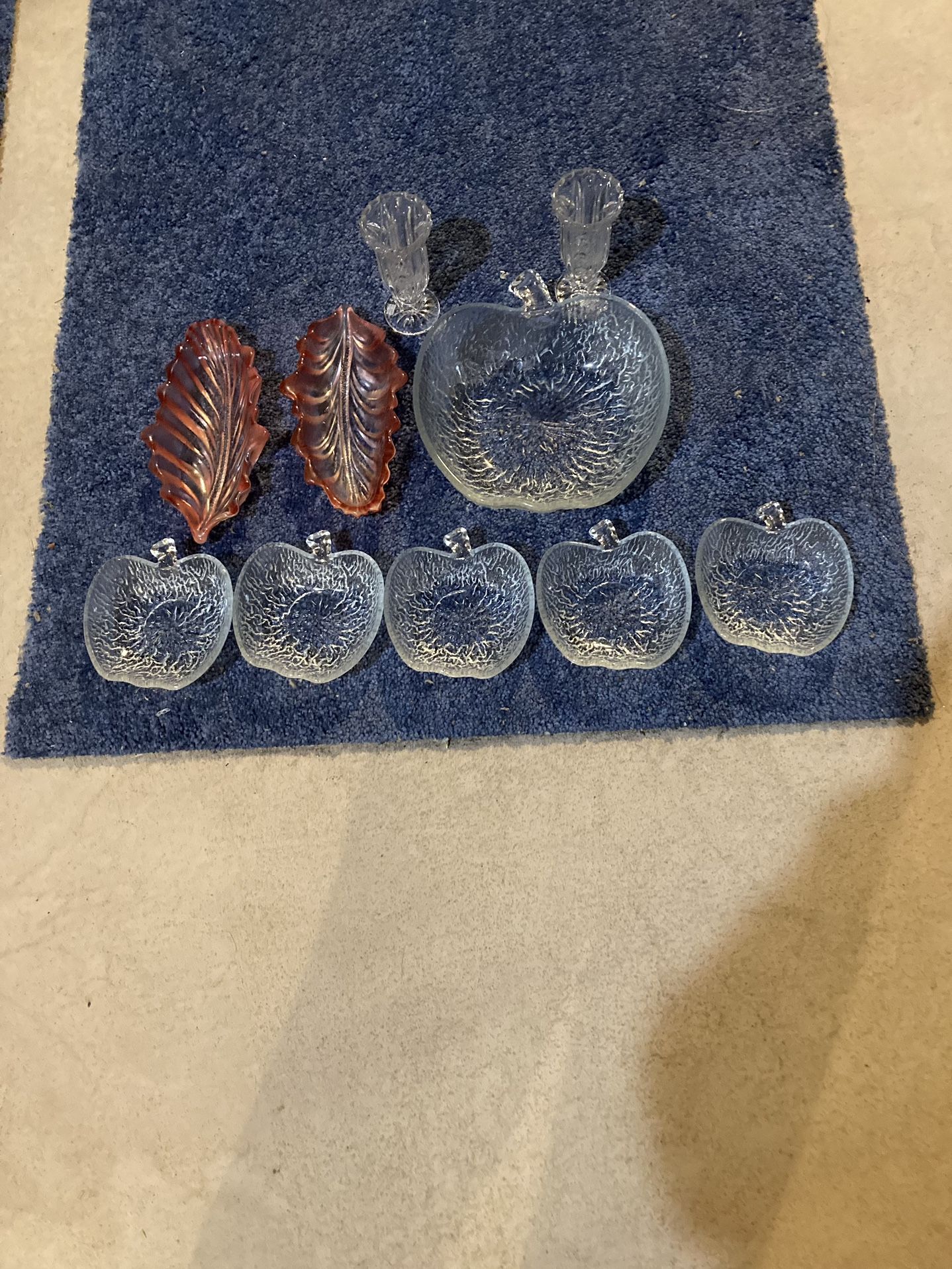Christal Clear Glass Heart Shape Bowl Set