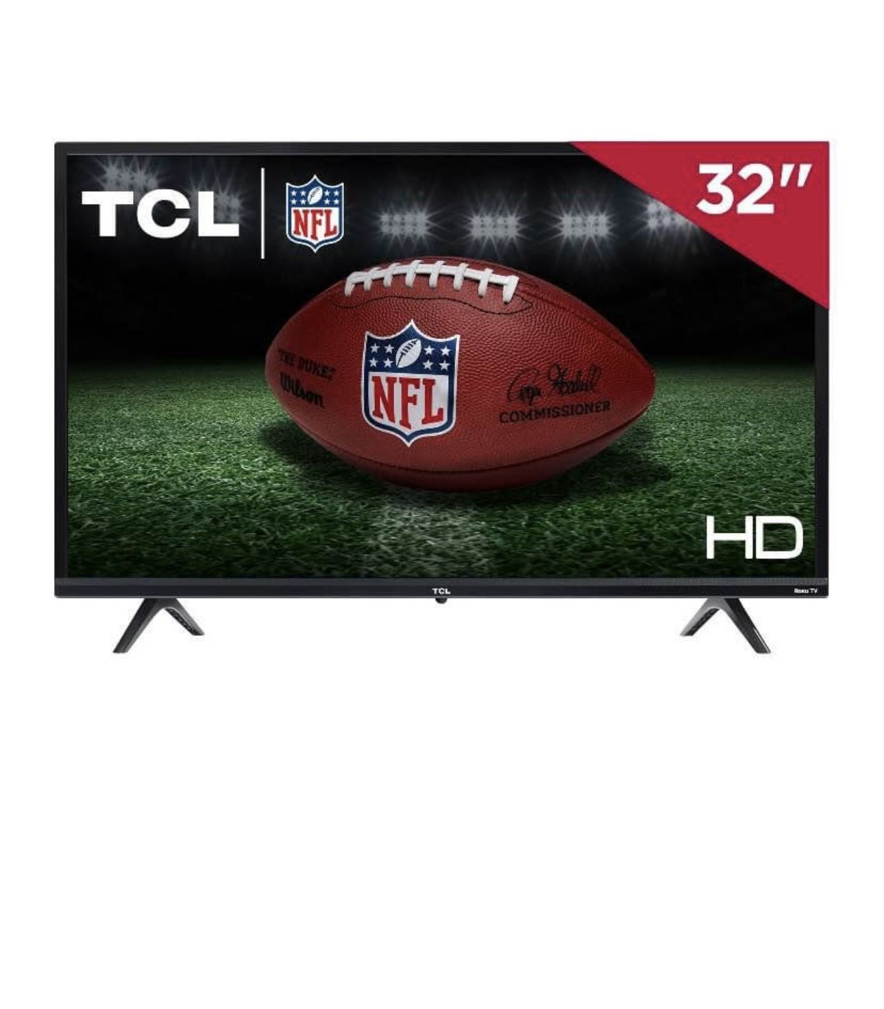 TCL 32”Class 720P HD LED ROKU SMART TV + Tv stand with weels