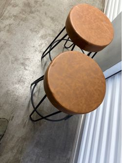 Leather barstools