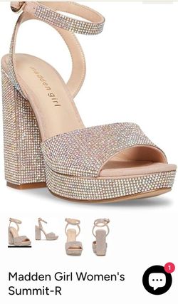 Madden Girl Rhinestone Heels New Size 6.5
