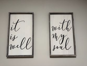 It Is Well With My Soul Wood Sign Set