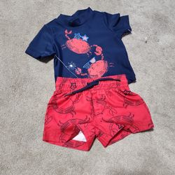 NEW Crab, 2 Pc, 3 Month Swimwear