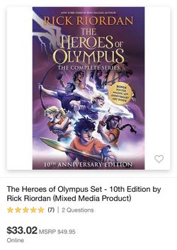 Books Set The Heros Of Olympus (Disney) $20